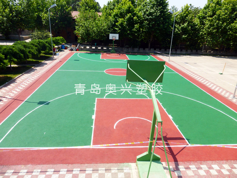 環保塑膠籃球場圖片