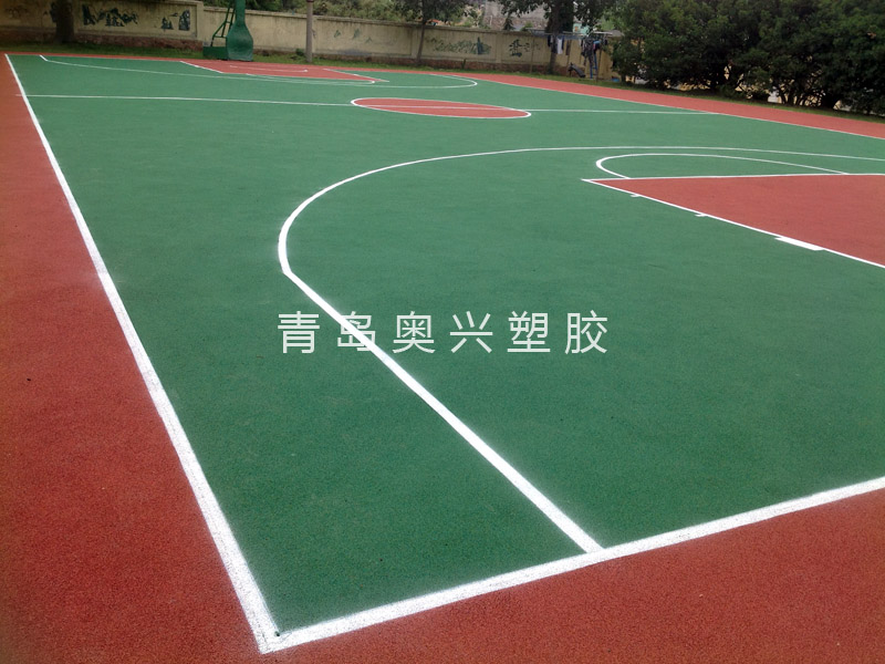環保塑膠籃球場圖片