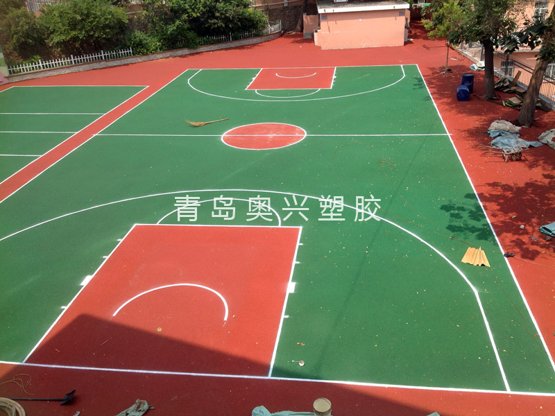 EPDM塑膠籃球場圖片