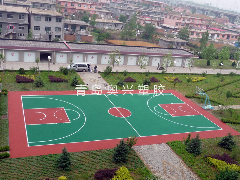 EPDM塑膠籃球場圖片