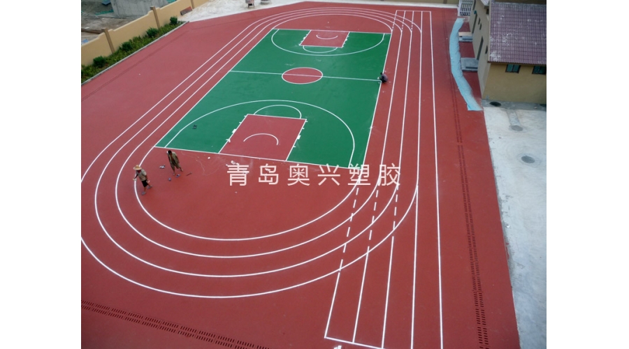 濟南濟微中學塑膠跑道案例